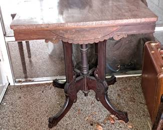 Antique marble top  table $80