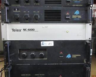 LOT OF 5 ELECTRONICS INCLUDING AB INTERNATIONAL 8120A, 1100A, TELEX SC-600