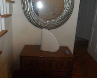 Round Sliver framed mirror