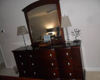 Matching dresser and mirror