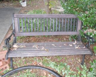 Wood & iron bench