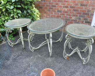 Coffee table and 2 end tables