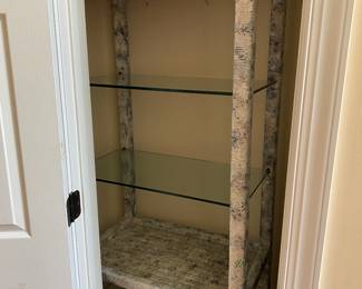 Hand Painted Rattan Shelf