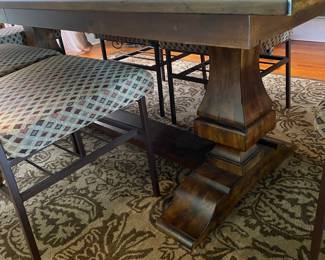 Solid Wood Trestle Table