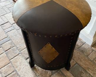 Leather Patchwork Stool