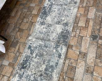 Grey & Blue Runner {2ft x 7ft}