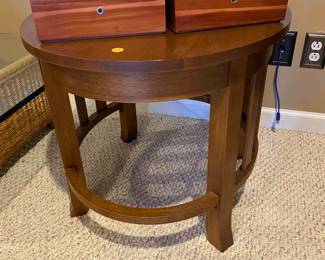 Oval End Table/Cedar Boxes