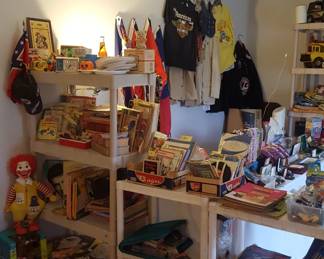 vintage toys ,magazines etc.