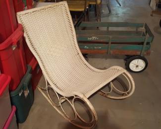 Iron frame rocking chair
