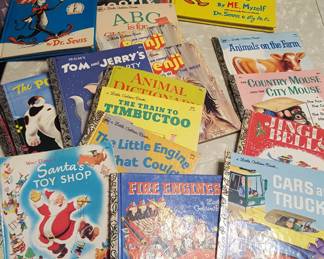 Little golden books and Dr. Seuss. 