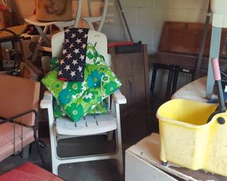outdoor furniture, flags, cushions, metal cabinet and more. 
