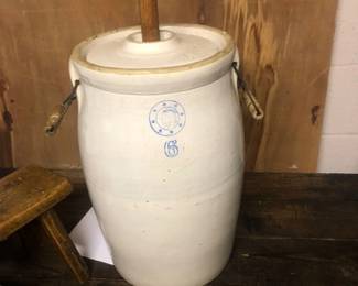 Old butter churn