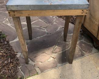 Table with metal top