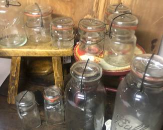 Old canning jars 