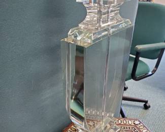 crystal glass lamp side view