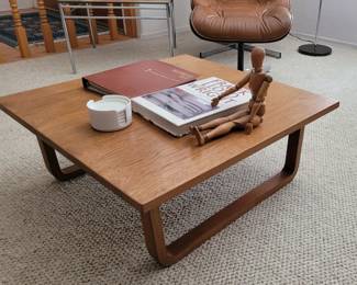 Rare Magnus Olesen teak coffee table with original Danish Control sticker label on the underside!