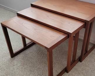 Kai Kristiansen Danish teak nesting tables in excellent condition! 