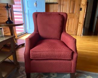 Bassett Furniture
Two (2) - Kent Accent Chairs (goes with wool rug - 8’ x 11’ if interested). These transitionally styled chairs feature a comfort-enhanced, semi-attached back and boxed, welted seat cushions plus tapered, set-back arms and tapered, wood legs.
29” w x 35” d x 38” h