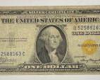 1935A United States Yellow Seal One Dollar Silver Certificate
