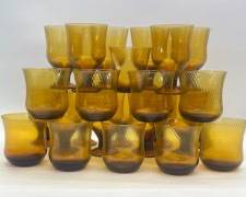 Libbey Amber MCM Glasses Color Yellow.
