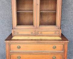 1940's High Quality Sheraton Brass Mount Step Back Writing Desk cherry wood
