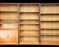Set of 3 Matching Danish Mid Century Modern MCM Teak Wall unit style Tall Shelves
