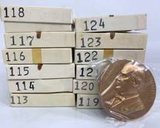 Vintage Large Bronze Coins Inaugural Presidents 3 Inch Bronze Coins - 12 Total All Bronze and Consecutive
