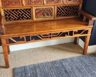 Antique oriental bench 