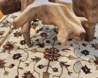 Tree stump accent table