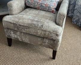 Gray accent chair