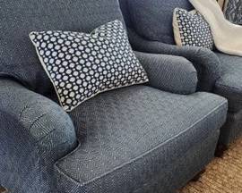 Blue gray accent chairs