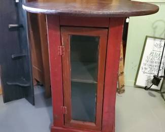 Bar Height Round Table with Storage. Hand Crafted