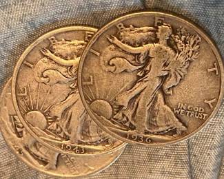 Silver Walking Liberty Half Dollars
