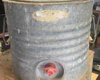 Old Galvanized Cooler