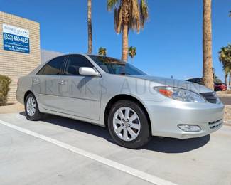 2003 TOYOTA CAMRY XLE 4-DOOR SEDAN
VIN: #JTDBF30K030111257
MILEAGE - APPROX. 48,350
CLEAN TITLE