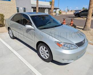 2003 TOYOTA CAMRY XLE 4-DOOR SEDAN
VIN: #JTDBF30K030111257
MILEAGE - APPROX. 48,350
CLEAN TITLE