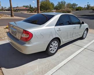 2003 TOYOTA CAMRY XLE 4-DOOR SEDAN
VIN: #JTDBF30K030111257
MILEAGE - APPROX. 48,350
CLEAN TITLE
