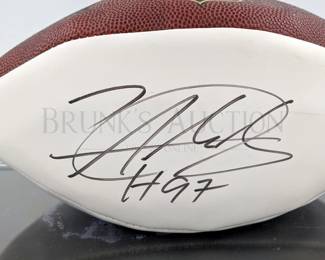 "LORENZO ALEXANDER" AUTOGRAPHED WILSON FOOTBALL W/ DISPLAY CASE
2013 ARIZONA CARDINAL LINE BACKER - #97