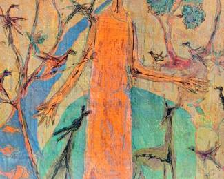 ST. FRANCIS OF ASSISI PAINTING, FRAMED
"HL FRANZ VON ASSISI"
PAINTED ON BOARD
SIGNED AND DATED (LOWER RIGHT CORNER) - ILLEGIBLE