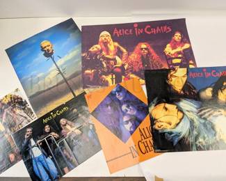 #26 • (7) "ALICE IN CHAINS" BAND POSTERS
High bid $6
(7) VINTAGE "ALICE IN CHAINS" BAND POSTERS
VARIOUS SIZES AND CONDITIONS