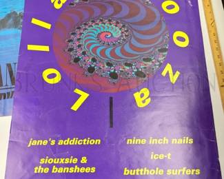 (8) VINTAGE BAND POSTERS VARIOUS SIZES AND CONDITIONS RUSTED R...