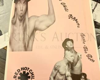 (8) VINTAGE BAND POSTERS VARIOUS SIZES AND CONDITIONS RUSTED R...