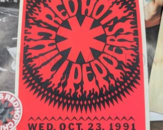 (8) VINTAGE BAND POSTERS VARIOUS SIZES AND CONDITIONS RUSTED R...