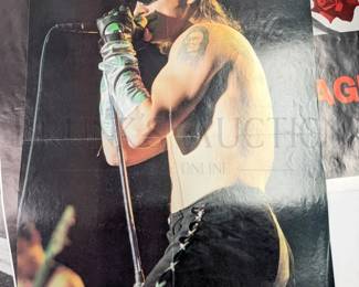 (8) VINTAGE BAND POSTERS VARIOUS SIZES AND CONDITIONS RUSTED R...