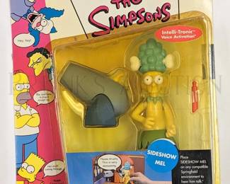 (4) VINTAGE SIMPSONS TOY, IN ORIGINAL PACKAGING PLAYMATES...
