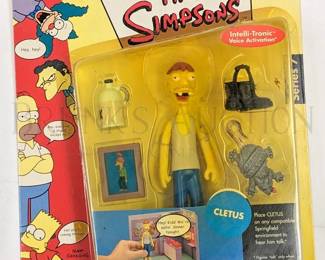 (4) VINTAGE SIMPSONS TOY, IN ORIGINAL PACKAGING PLAYMATES...