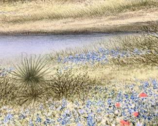 ARNOLD ALANIZ? PAINTING - WILDFLOWERS PAINTING - NO FRA...