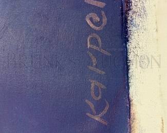 FRANK KARPER SIGNED ORIGINAL OIL PAINTING ON CANVAS "1965 CHEV...