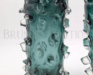 (X2) ART GLASS VASES, BLUE 9" T SIMILAR FOUND ONLINE - $175.00/...