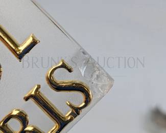 LALIQUE CRYSTAL STORE DISPLAY & (2) STATUES
(1) LALIQUE CRYSTAL STORE DISPLAY, 4", * CHIPPED *
(1) NEW HAVEN CHEROB DESK CLOCK, 10.5", * CLOCK NOT ATTACHED *
(1) VICTORIAN WRITING CHEROB PAPERWEIGHT, 4.5", * WING/FEATHER BROKEN *